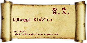 Ujhegyi Klára névjegykártya